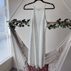 dress for guest at wedding V Neck Ankle Length Short Sleeves Floral Wedding Guest Dress, Floral / L